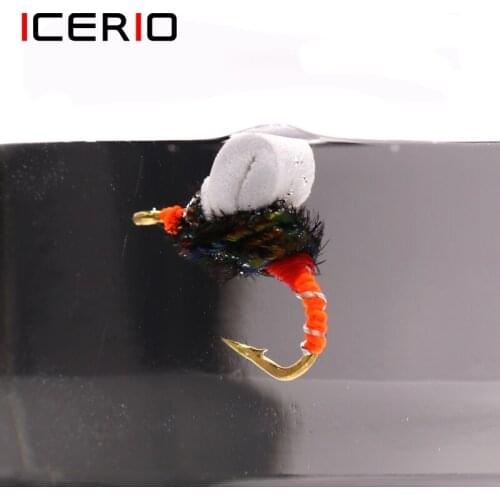 ICERIO 6PCS Suspender Buzzer Nymph Flies Trout Fishing Fly Lures #14