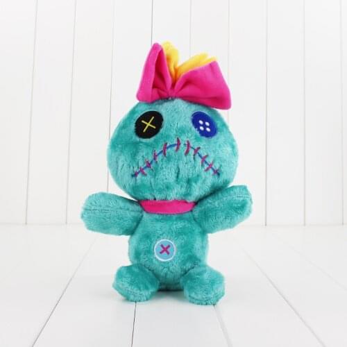 30cm Lilo and Stitch Plush Toy Green Scrump Soft Stuffed Doll for Children