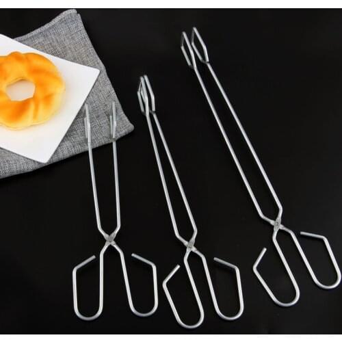 25/30/35cm BBQ Tools Stainless Steel Scissors Type Grilled Food Clip Barbecue Accessories Portable Tongs Outdoor Gadge HFing