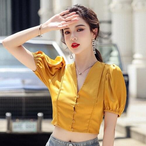 Желтые блузки JINGZHI China At AliExpress