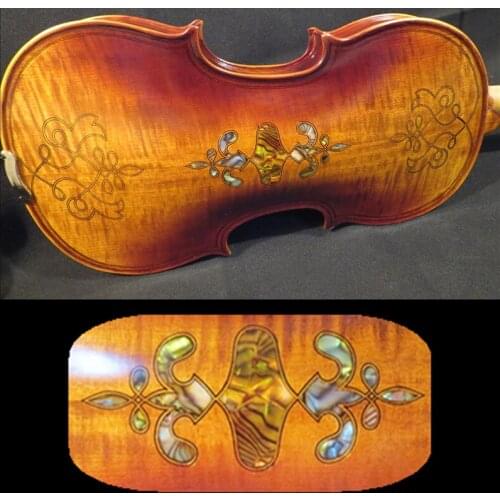 Beautiful Carved SONG Brand maestro inlay shell 4/4 violin, sweet tone #14318