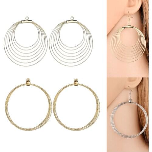 2020New 60Pcs Alloy Exaggerated Multi-layered Round Button for DIY Jewelry Earring or Necklace Pendants Accessories DL08-DL09