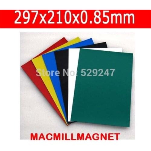 Whole Sales Brand New Magnetic sheet, 297x210x0.85mm with PVC, 6pcs/pack,flexible magnet A4 size, DIY magnet, easy to cut