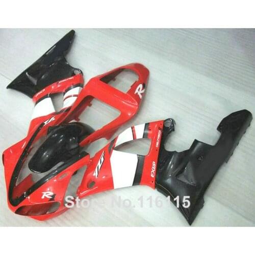 MOTOMARTS 100% fit for YAMAHA YZF R1 2000 2001 red white black ABS custom fairing kit R1 00 01 fairings set full injection 1466