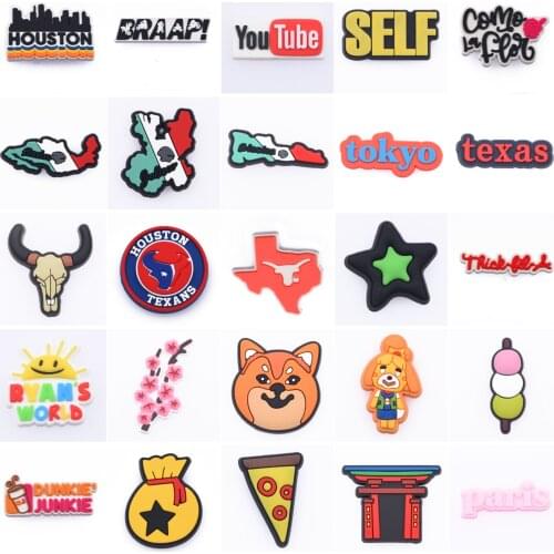 Cartoon Croc Charms Shoes Charms Animal Croc Buckle Shoe Decration Accessories For Kids X-mas Party Gift