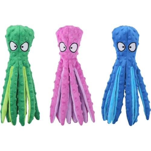 8 Legs Octopus Soft Funny Durable Stuffed Plush Dog Toys Pet Interactive Toy for Medium Dogs Playing
