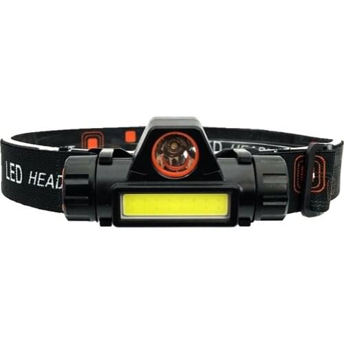 MingRay 2019 new USB rechargeable LED headlamp 3 W COB high lumen lithium battery waterproof 2 beams headlight head lamp light