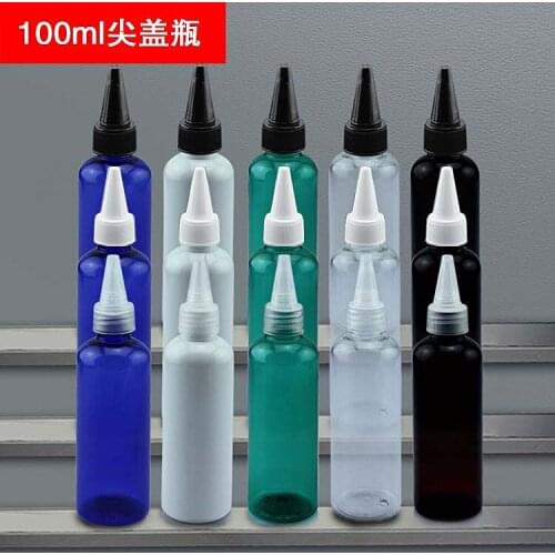 100ml PET Sharp Tongue Bottle Plastic Pacifier Cosmetics Bottle 10pcs/lot