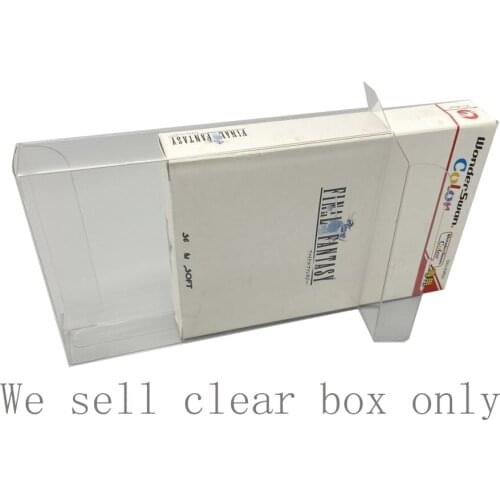 10 pcs a lot Collection Display Box For WSC for Bandai Wonder Swan Final Color Transparent protection box