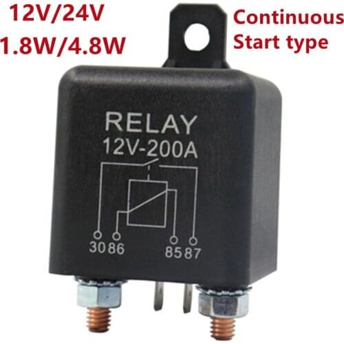 1 PCS 12V/24V 200A 1.8W/4.8W New Car Truck Motor Automotive High Current Relay Continuous Type Automotive Relay Car Relays