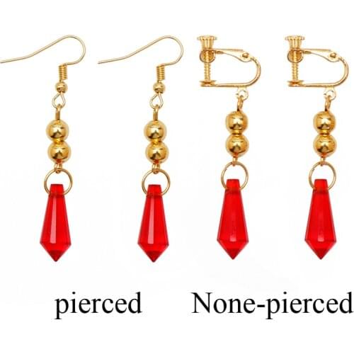 Genshin Impact Tartaglia Earrings Boys Girls Cosplay Genshin Childe Earring Anime Jewelry Drop Earring Fans Gift