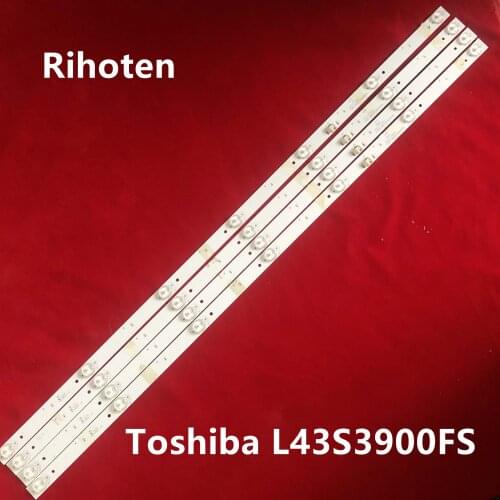4 PCS/set LED backlight strip for Toshiba L43s3900fs KDL43JT662A