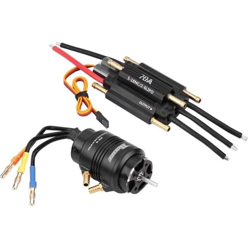 Waterproof 2958KV 3380KV Sensorless Brushless Motor For RC Boat W/ 29S Water Cooling Jacket & 70A Brushless ESC