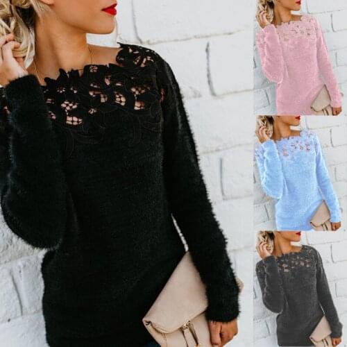 Women pullover sweater black hollow out turtleneck sweaters plus large size sexy 2019 autumn winter top knitwear free ship