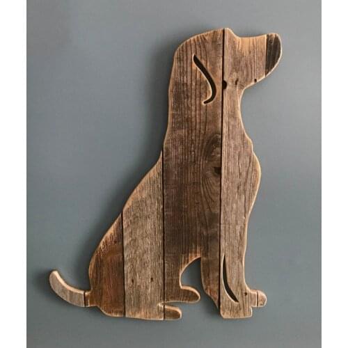 Animal wood ornament household ornament dog indoor wood ornament lovely animal ornament home decor decor home decore decor
