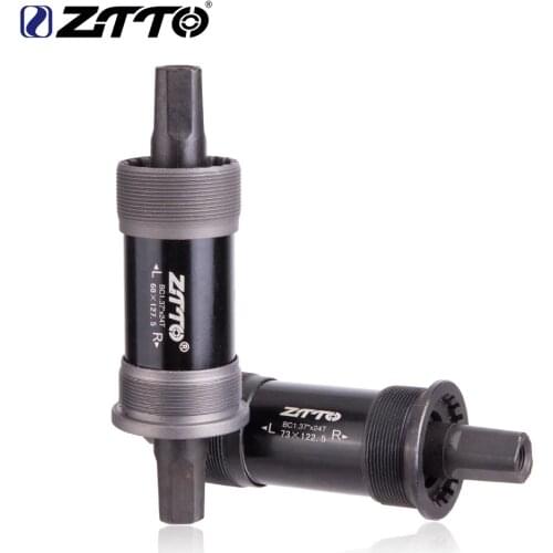 ZTTO Bike BSA Bottom Bracket 111 113.5mm 122.5mm Quare Hole Crank Axis bicycle parts BB for Square Tapered Spindle Crankset