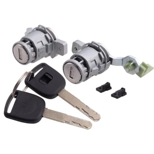 1 Pair 72185-S9A-013 Car Left & Right Door Lock Cylinder with 2 Keys Fit For Honda CR-V Element 2003 2004 2005 2006