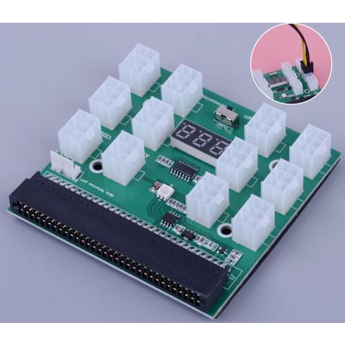 1200w/750w 12x 6 Pin Power Supply Breakout Board Module ATX64P6-N02 fit for HP PSU GPU Mining Ethereum ZEC