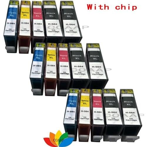 15 Compatible Ink Cartridge for HP 564XL Photosmart 5510 5514 5522 6510 6520 7510 7515 7520 7525 Printer