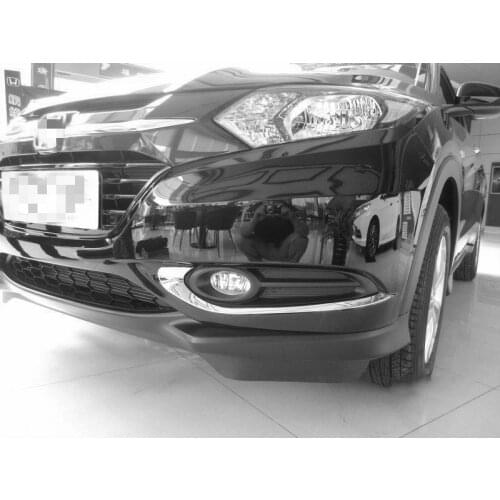 2PCS ABS CHROME FRONT FOG LIGHT COVER TRIM MOLDING GARNISH ACCESSORIES FIT FOR 2014 2015 2016 2017 HONDA VEZEL HRV HR-V
