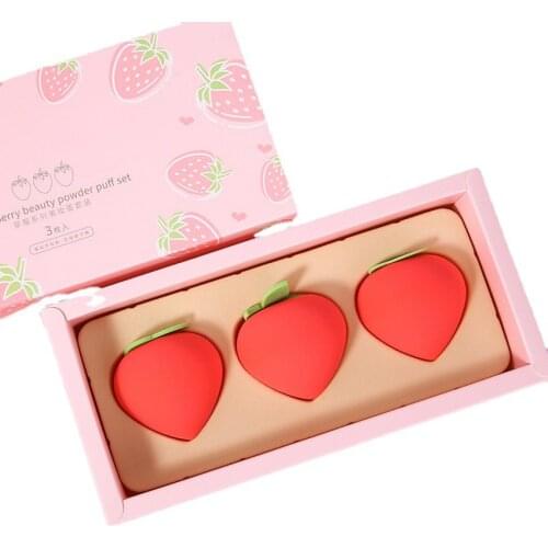 3Pcs/set Creative Fruits Shaped Cosmetic Puff Power Puff Makeup Sponge Puff Beauty Dry/Wet Make Up Foundation Cream Powder Puff