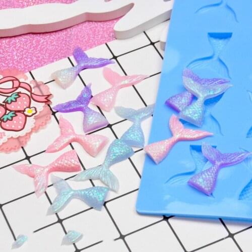 3D Silicone 16 Fishtail Shapes DIY Cake Chocolate Mousse Manual Mold Decorating Party Baking Tools