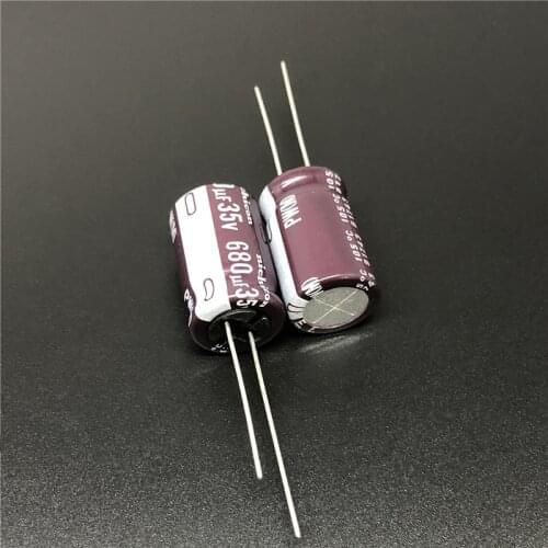 5pcs/50pcs 680uF 35V NICHICON PW Series 12.5x20mm Low Impedance 35V680uF Aluminum Electrolytic capacitor
