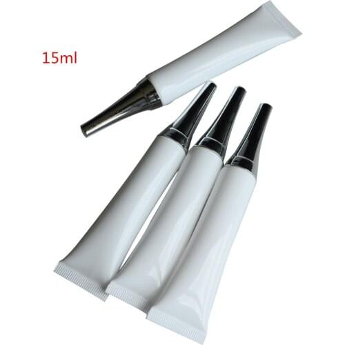 50pcs make up Hand hold squeeze Empty Cream Cosmetic Hose Facial Cleaning Tube Filling bottle 15ml Storage Volume