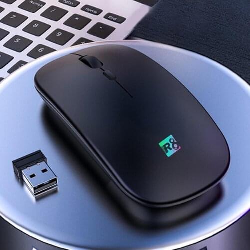 R8-A6 Bluetooth Wireless Chargeable Mute LED Blacklit Optical Mouse PC Laptop