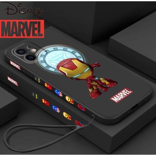Disney Marvel Phone Case for IPhone 6S/7/8P/X/XR/XS/XSMAX/11/12Pro/12mini Iron Man Spider-Man Phone Case Cover