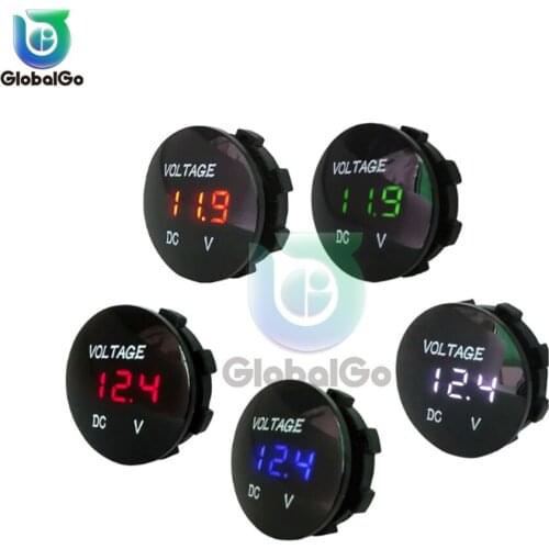 DC 12V-24V Digital Panel Voltmeter Voltage Meter Tester Led Display For Car Auto Motorcycle Boat Truck Accessories
