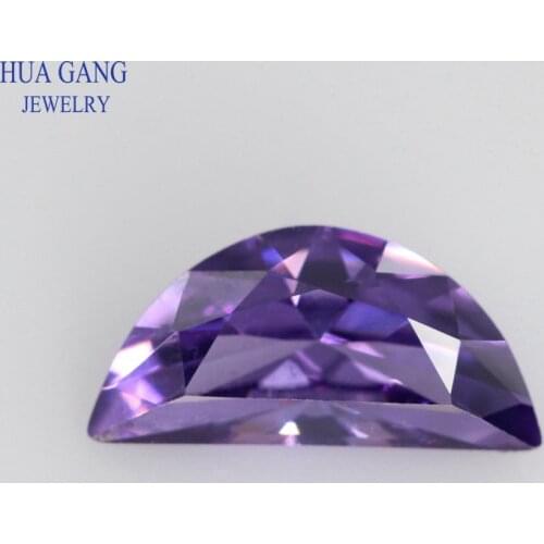Purple Moon Shape Cubic Zirconia Brilliant Cut Loose CZ Stone Synthetic Gems Beads For Jewelry 2x4~6x12mm Free Shipping