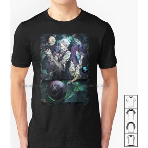 Death Billiards T Shirt 100% Cotton Death Billiards Dekim Kurokami No Onna Chiyuki Quindecim Death Parade Movie Anime Mosaic