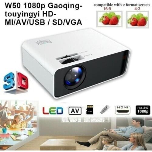 8000 Lumen 480P HD Projector Home Theater Connected with Computer Set-top Box Office Supplies Home office HD projector
