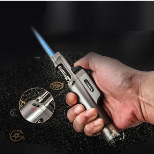 Honest Gas Lighter BC-530 Pen Shape Supper Strong Flame Windproof Outside BBQ Ignition Tool Kitchen Accessories Cigar Lighter