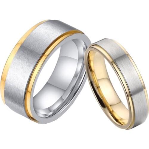 USA size 5 to 15 titanium Steel jewelry couple wedding rings for men and women Alliance LOVE marriage finger ring Anniversary