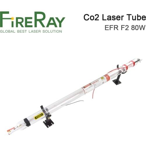 FireRay EFR CO2 Laser Tube F2 80W Length 1250mm Dia.80mm for Co2 Laser Cutting and Engraving Machine