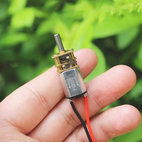 Micro N20 Gear Motor DC 3V-9V 36RPM-108RPM Slow Speed High Torque Full Metal Gearbox Mini Electric Motor with Wire Hobby Toy