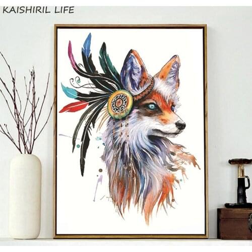 Modern 5D DIY Diamond Painting Kit Completo Cross Stitch Fox Diamant Painting Animals Wall Decor Home Aesthetic For Living Room