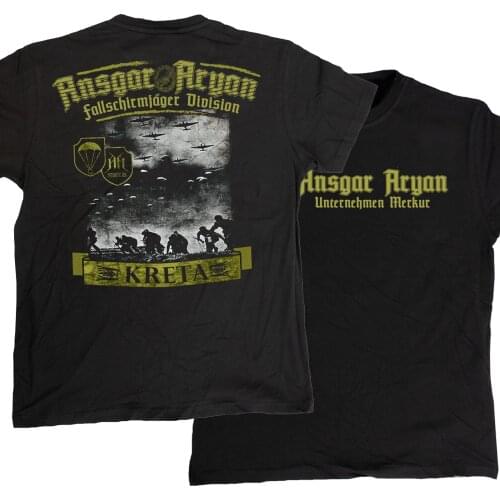 WWII German Parachutists Division Kreta Airborne Operation T-Shirt. Summer Cotton O-Neck Short Sleeve Mens T Shirt New S-3XL