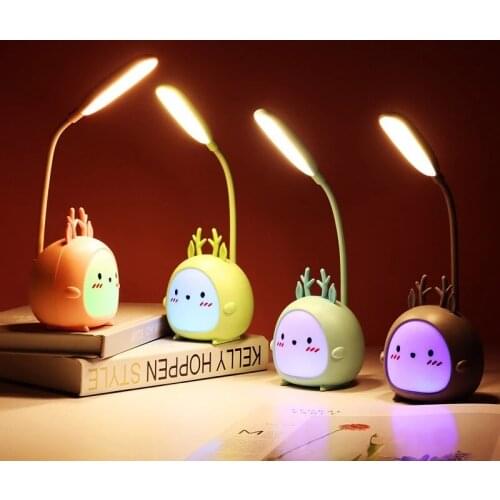 Night Light for Kids Desk Lamp Eye Protection Reading Lamps LED Table Lamp Escritorio Lampara Chargeable Bedroom Luminaria