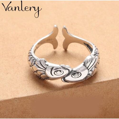 New Gothic Men Fish Rings For Women Jewelry Birthday Gift Romantic Wedding Engagement Drop Shipping 2021