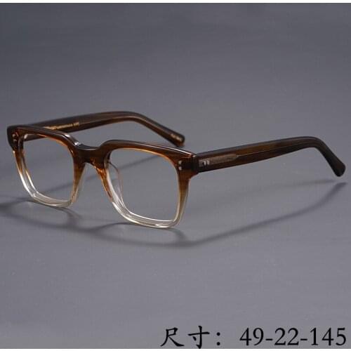 Limited Vintage Assorted Acetate Eyeglass Frame Mos-cot Zayde Classical Square Eyewear Women Men Engraved Logo Original Quality