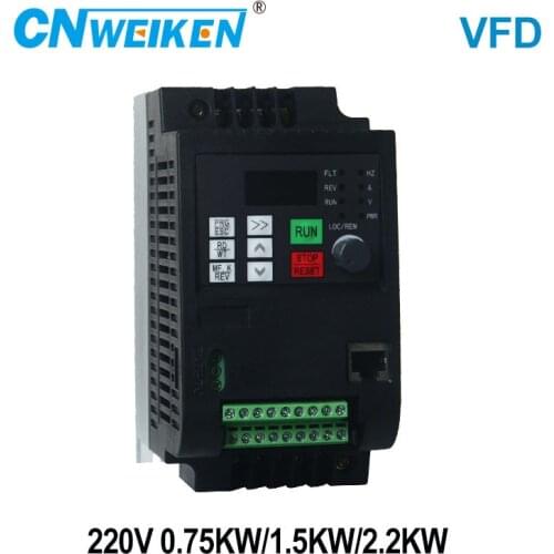 Ac drive spindle inverter 1.5kw/2.2kw 220v frequency converter 3 phase frequency inverter for motor speed controller VFD