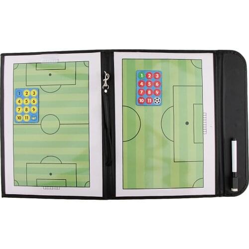 Folding Portable Magnetic Football Soccer Coaching Tactics Board Folder with Erasable Pen Unfold Size 54 x 32cm