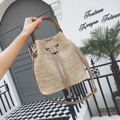 Straw bag Fashion Korean version of the bamboo Nappy Shoulder Bag Comfortable Travel Women Maternity Organizer Fashion Pratical
