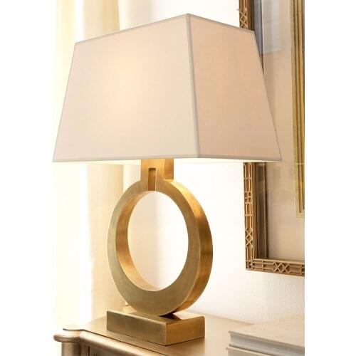 Modern Luxury Table Lamp Villa Golden Dining Table Decoration Table Lamp Nordic Retro Bedroom Bedside LED Light