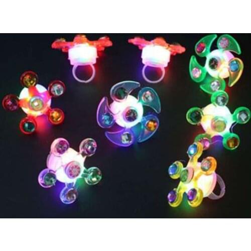 Fidget Spinner Light Up Ring Stress Relief Fidget Toys Supplies Party Favors