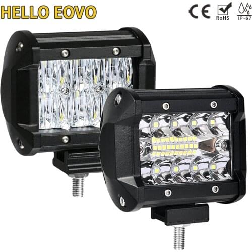 HELLO EOVO 4 inch LED Bar LED Work Light Bar for Indicators Motorcycle Driving Offroad Boat Car Tractor Truck 4x4 SUV ATV 12V