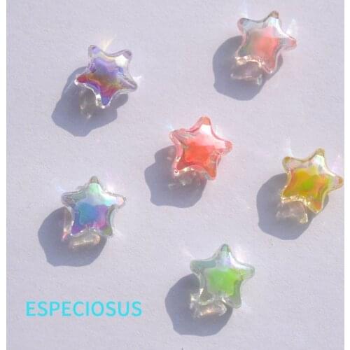 DIY Jewelry Accessory Transparent Acrylic Spacer Multi Color Plated 11MM Pentagram Shape Bead Beads Bracelet Making Departments